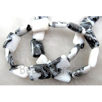 Zebra Jasper rectangle beads