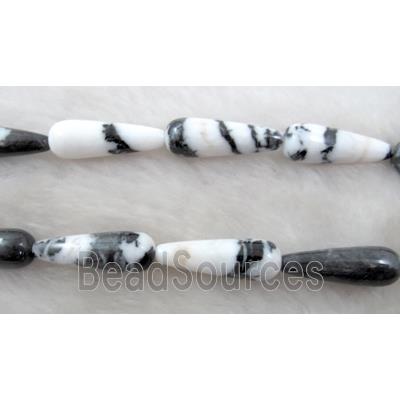 Zebra Jasper teardrop beads