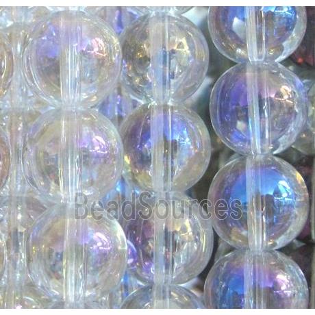 round glass crystal beads, AB color