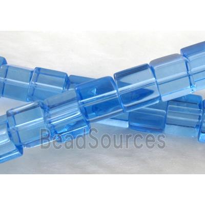 Glass Beads cube, skyblue