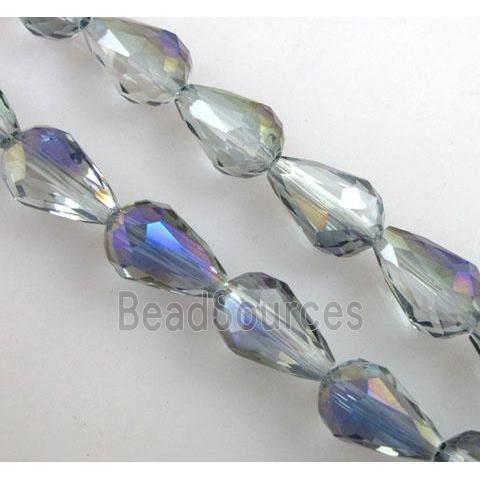 chinese crystal glass bead, faceted drip