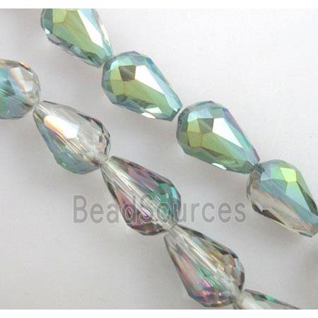 chinese crystal glass bead, faceted drip