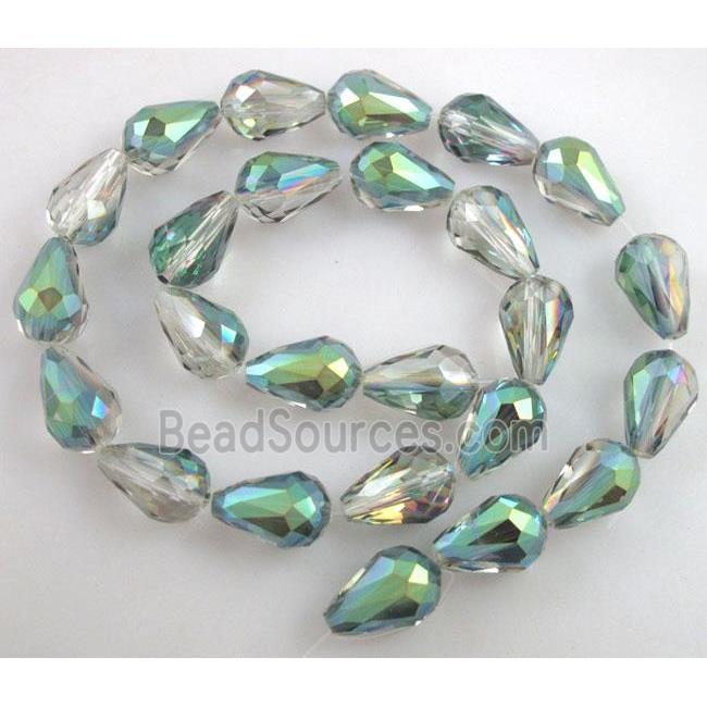 chinese crystal glass bead, faceted drip