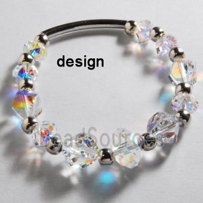 Chinese Crystal Beads, Faceted Rondelle, Clear