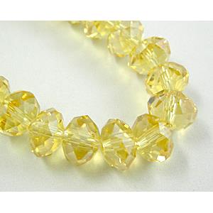 Gold Chinese Crystal Beads, faceted rondelle