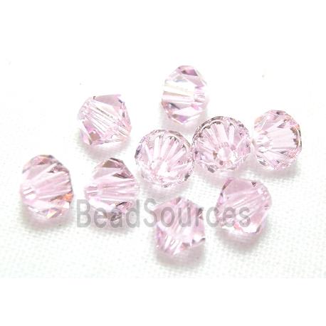 Chinese Crystal Beads, Bicone, pink