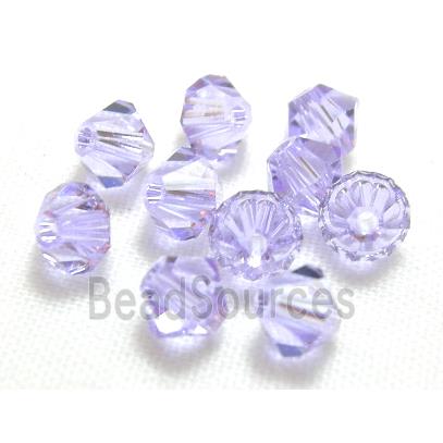 Chinese Crystal Beads, Bicone, Lavender