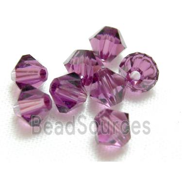 Chinese Crystal Beads, bicone, purple