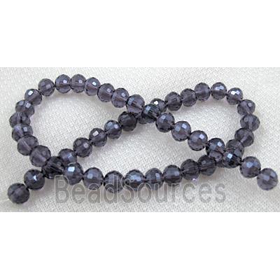 Glass Crystal Beads, faceted round, lavender