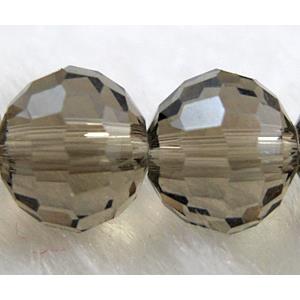 Crystal Glass Beads, 96 faceted round, Gray