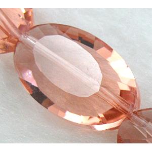 Crystal Glass Beads, faceted, rose