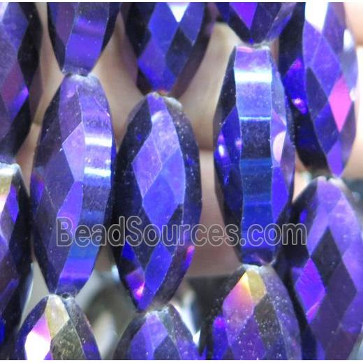 Chinese crystal glass beads, faceted oval