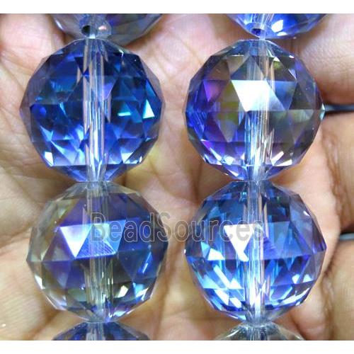 chinese crystal glass bead, faceted round