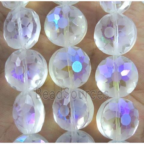 chinese crystal glass bead, faceted round