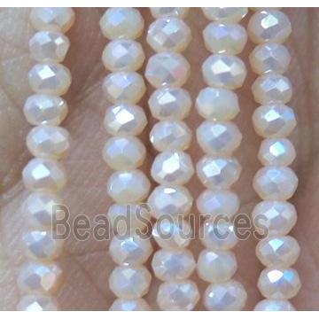 chinese crystal glass seed beads, faceted rondelle