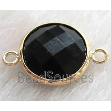 black Chinese crystal glass connector Button