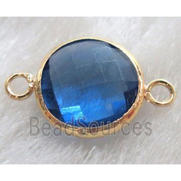 blue Chinese crystal glass connector Button