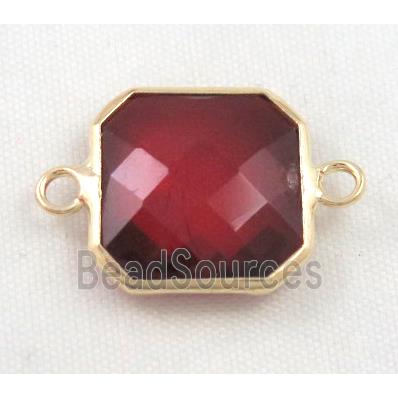 Chinese crystal glass connector, faceted square