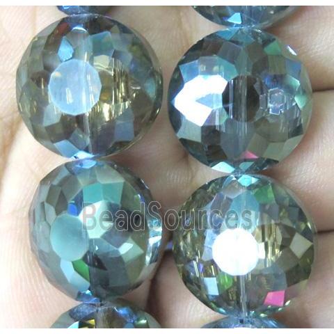 Chinese crystal bead, faceted flat round