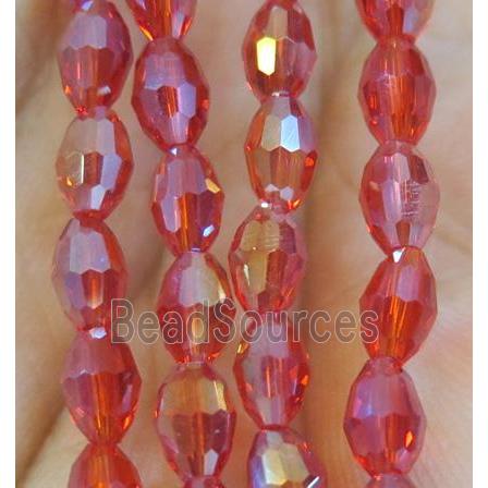 Chinese Crystal Beads, faceted oval