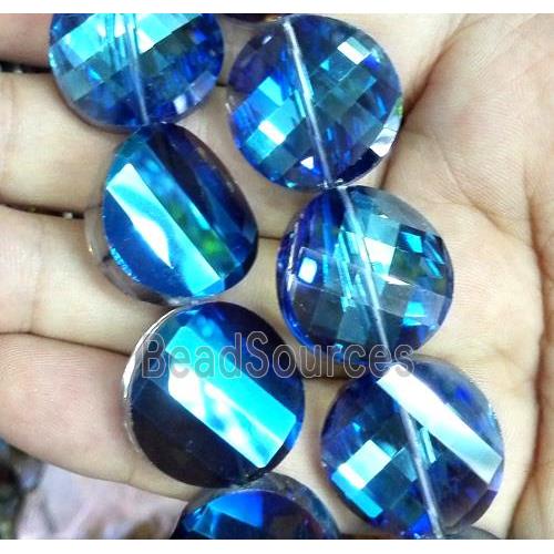 chinese crystal bead, faceted, twist round