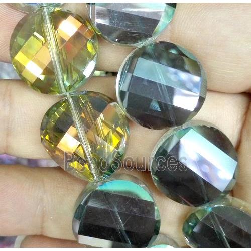 chinese crystal bead, faceted, twist round