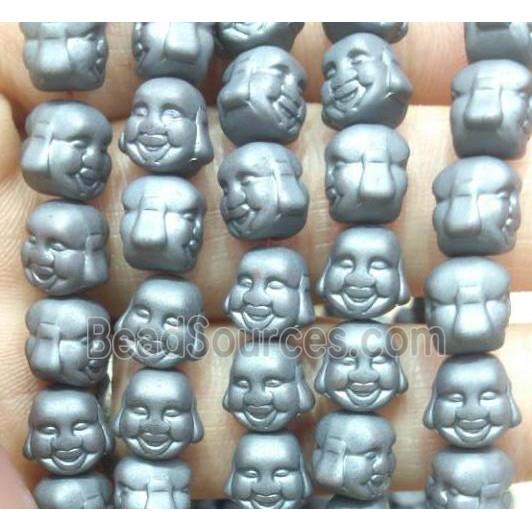 Hagnetic beads, Buddha, matte, gray