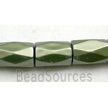 Hematite Magnetic Facet Tube Beads