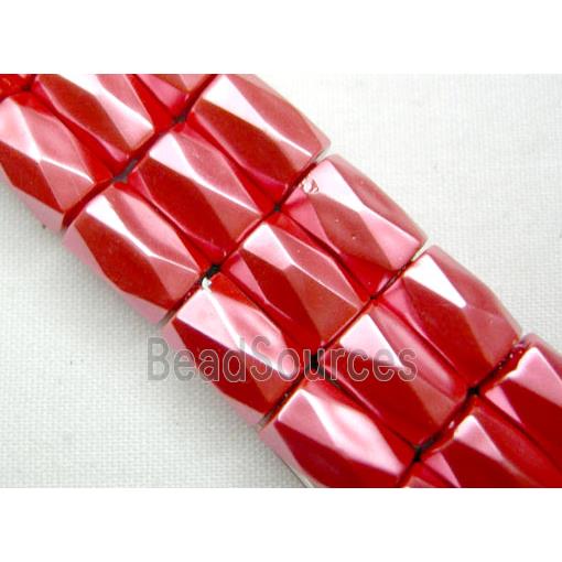 Hematite Magnetic Facet Tube Beads