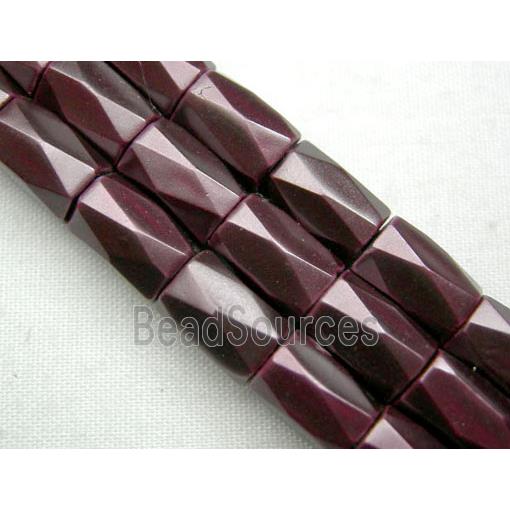 Hematite Magnetic Facet Tube Beads