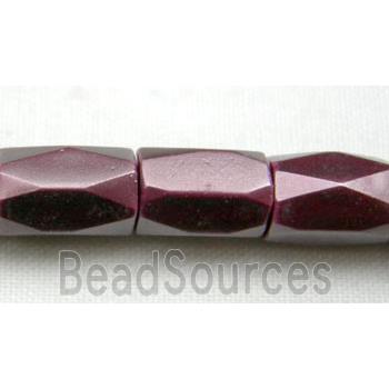 Hematite Magnetic Facet Tube Beads