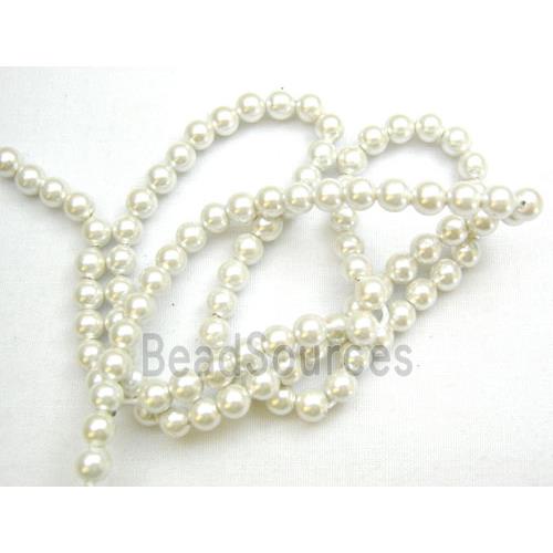 16 inch String of Pearlized Magnetic Beads, round