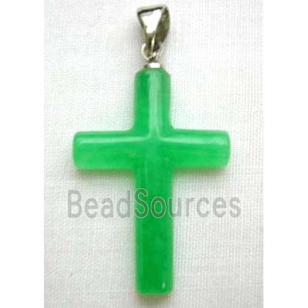 Green Jade Cross Pendant