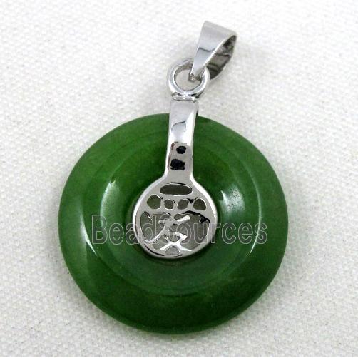 malaysian jade pendant, rondelle