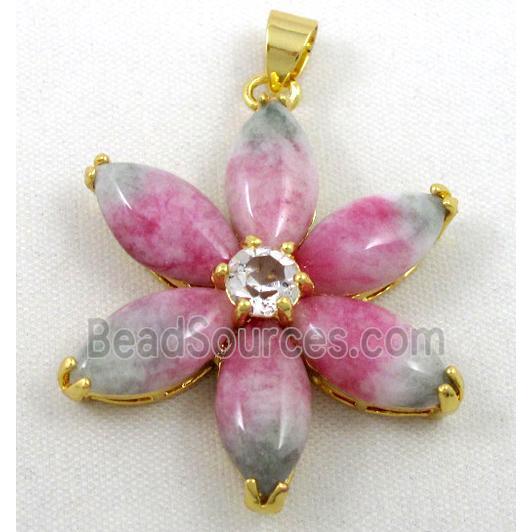 malaysian jade pendant, flower