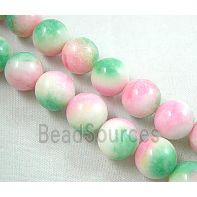 Jade Beads, round, multi color