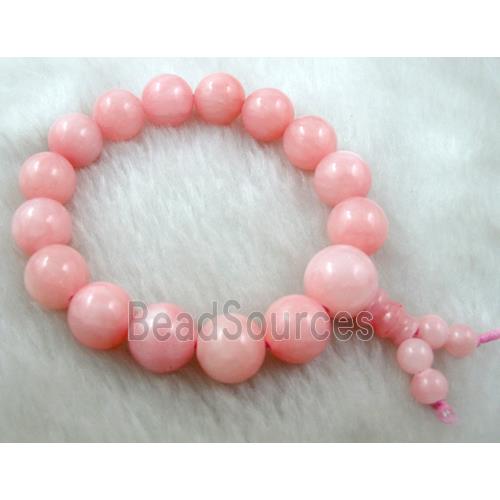 Stretch Jade bracelet, Pink