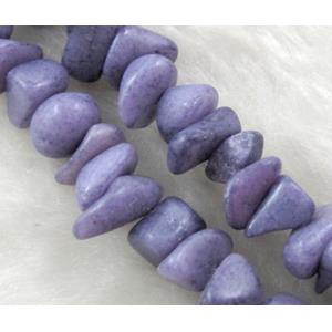 Erose jade bead, Dye chips, stabile