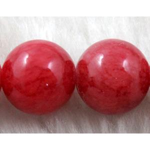 Round Jade gemstone, dye, stabile