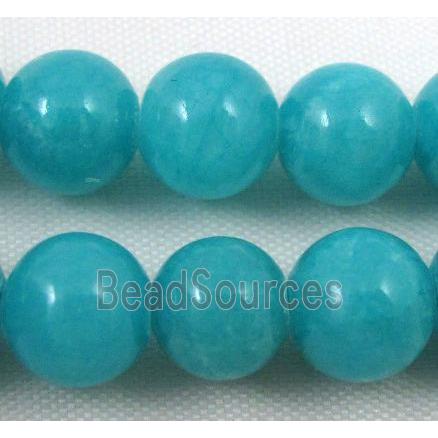 round aqua jade beads, stabile