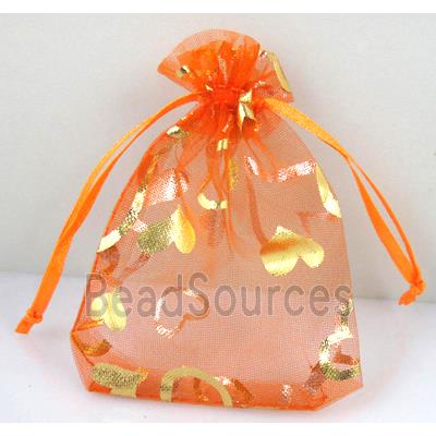 Organza bag, orange