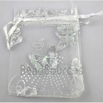 Organza bag, white