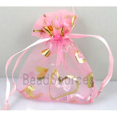 Organza bag, pink