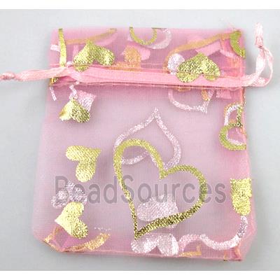 Organza bag, pink