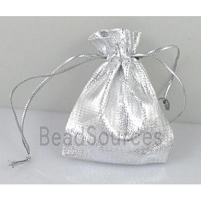 Organza bag, silver