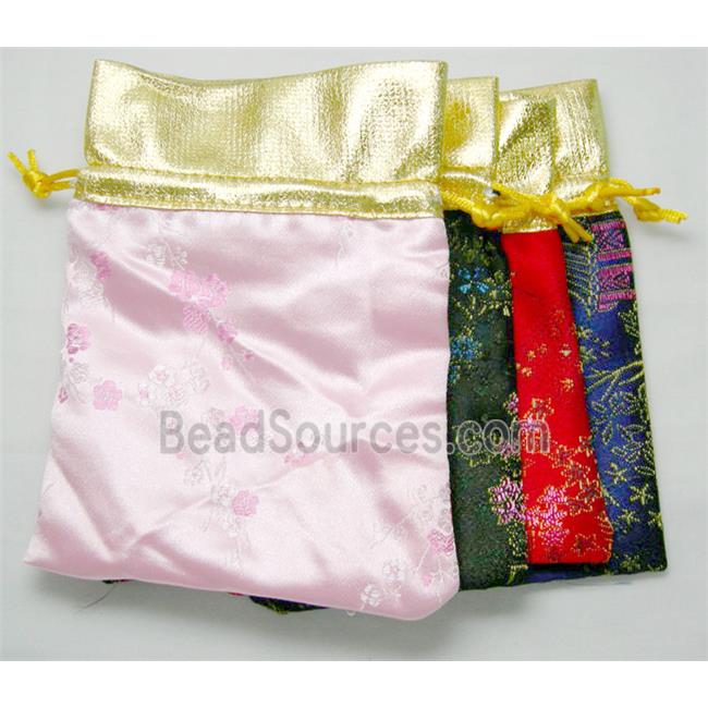 Handmade Inwrought Fabric Drawstring Jewelry Pouches