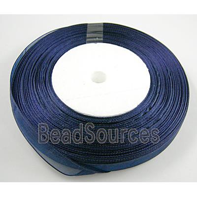 Organza Ribbon Cord, ink-blue