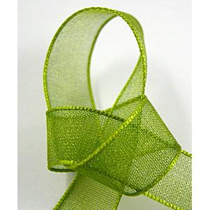 Organza Ribbon Cord, olive