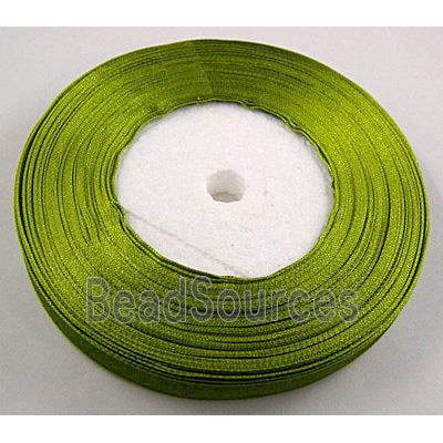 Organza Ribbon Cord, olive