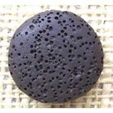 Lava bead, flat round